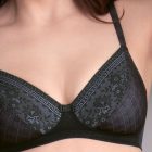 Rosa Faia Rosemary merevítő nélküli melltartó kockás és csipkés - fekete A70